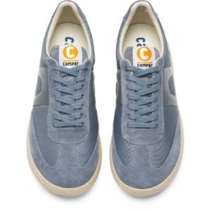 Camper Pelotas X Lite Men's Sneaker in blue, grey and yellow leather