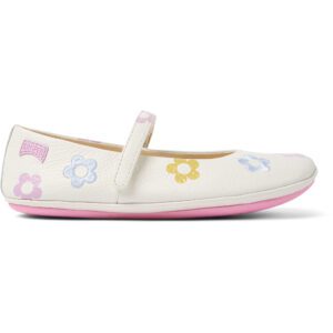 Camper Right Twins K800486-003 White Ballerinas for Kids