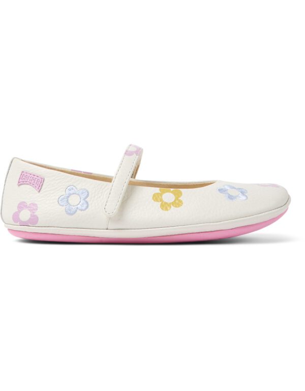 Camper Right Twins K800486-003 White Ballerinas for Kids